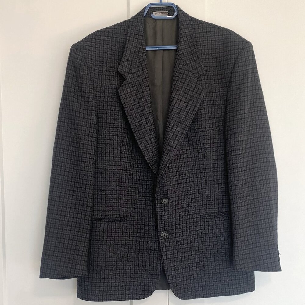 Tip Top Tailors Vintage 100% Wool Houndstooth Pattern Blazer Men's Size 42R‎